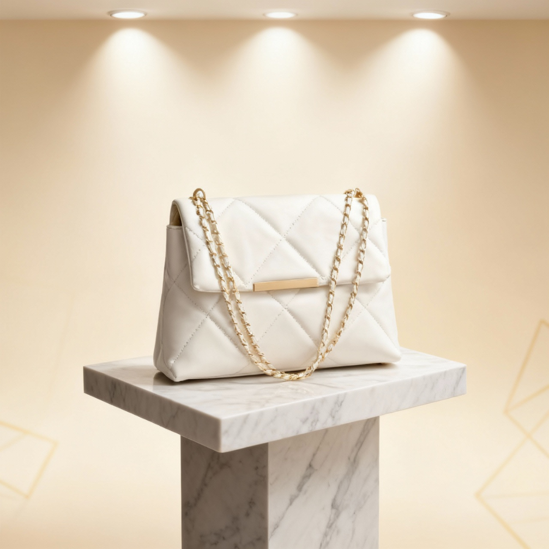 Chic Designer Inspired Crossbody Quilted Flap Bag