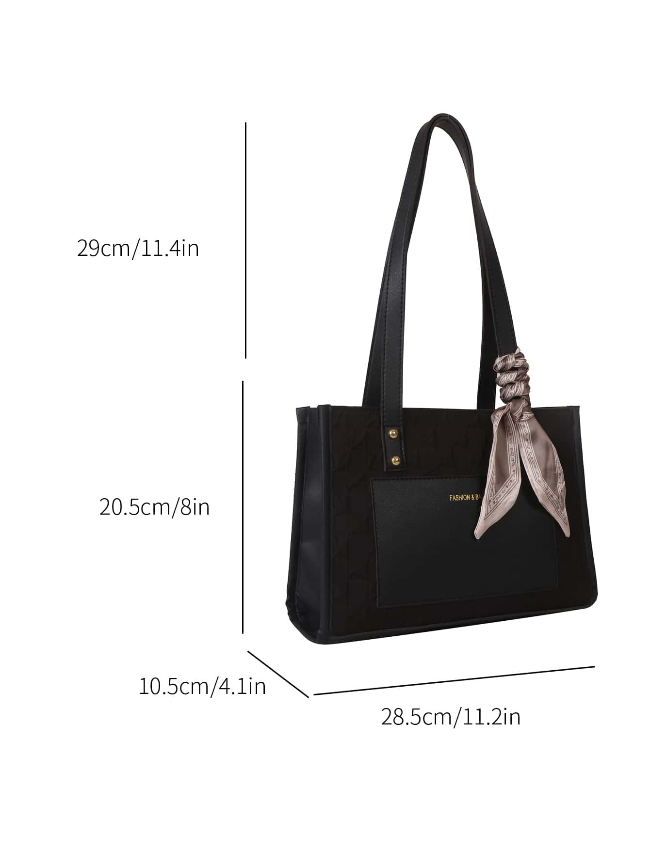 Lightweight,Business Casual Letter Detail Skinny Scarf Square Bag For Teen Girls Women College Students,Rookies & White-Collar Workers Perfect For Office,College,Work ,Business,Commute,Outdoors, Travel, Outings