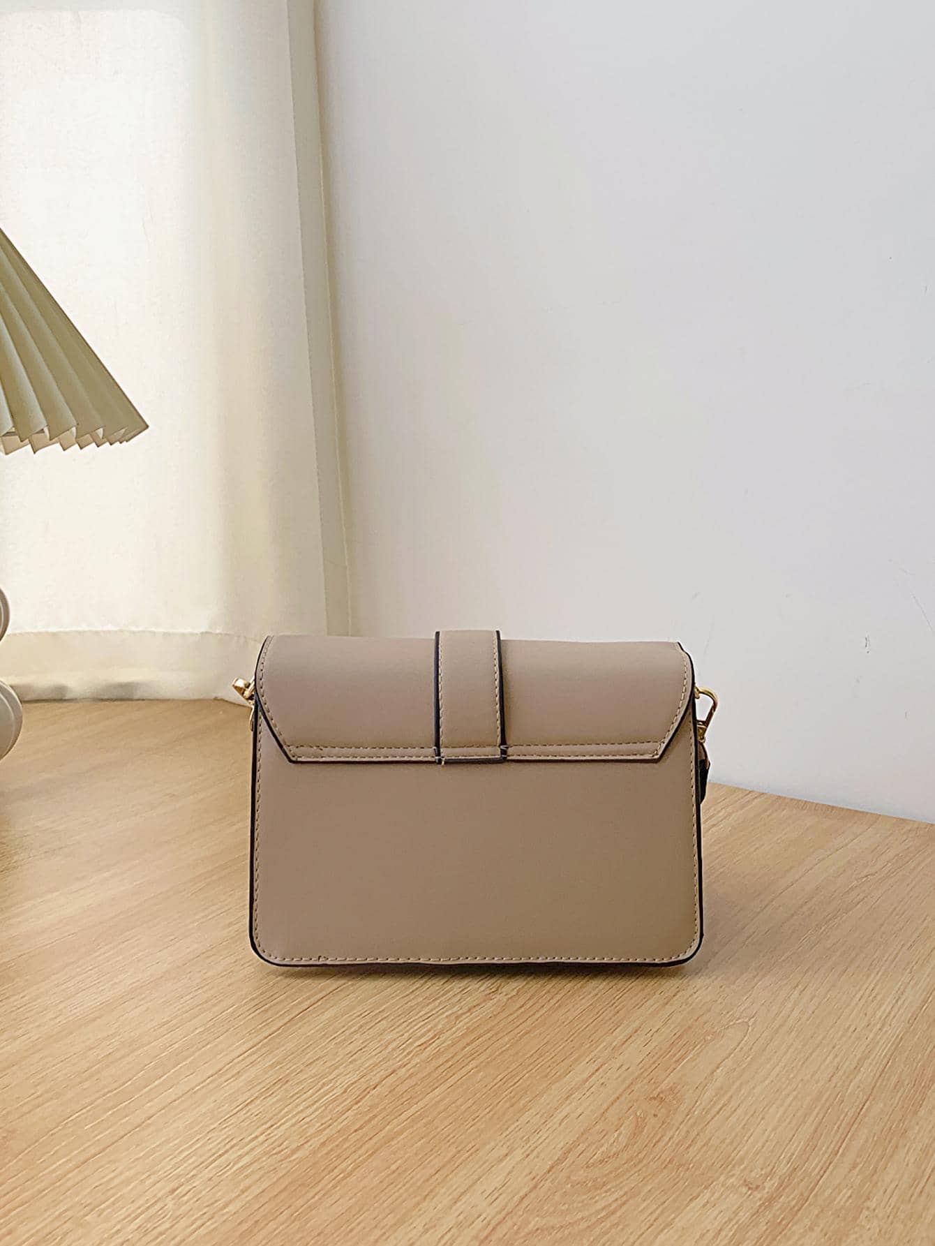 1pc Khaki Minimalist Fashion Flap Closure Small Square Bag With Adjustable Wide Strap, Suitable For Women's Daily Commute, Shopping, Cosmetics Storage, Girlfriend/Mother's Day Gift