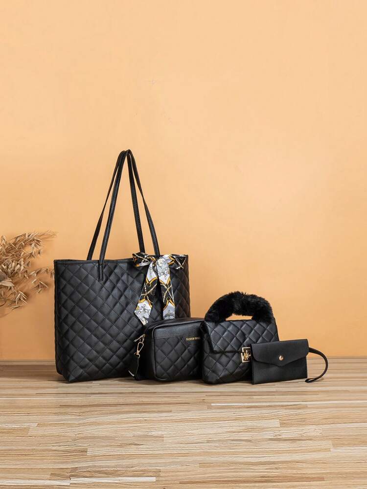 Synthetic Leather Stylish 4-Piece Bags Set For Women VL-02