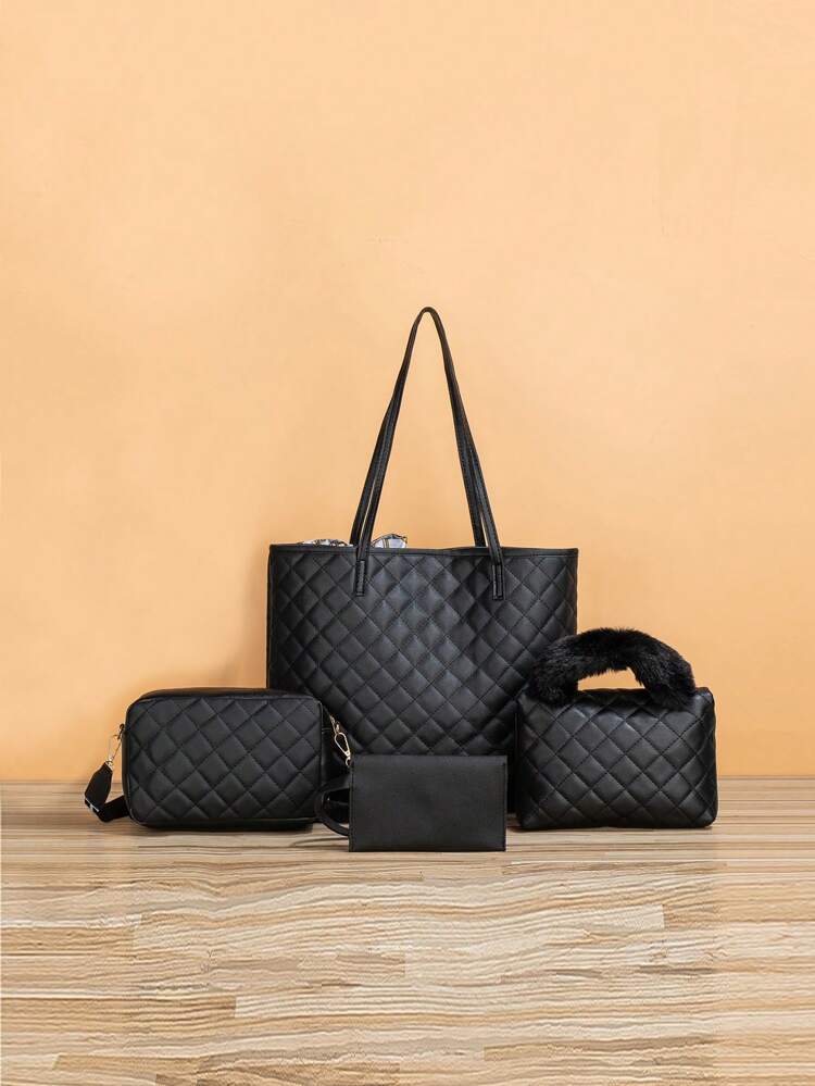 Synthetic Leather Stylish 4-Piece Bags Set For Women VL-02