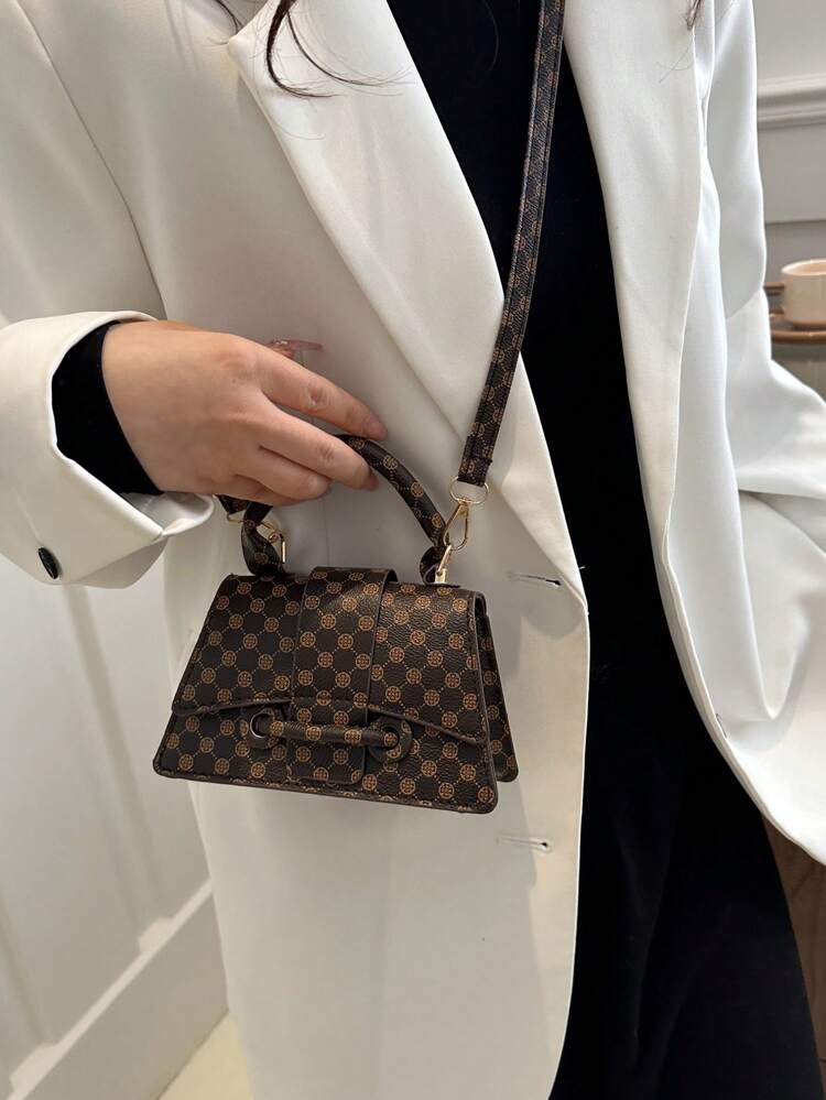 Cross Body Printed Small Square Bags For Women