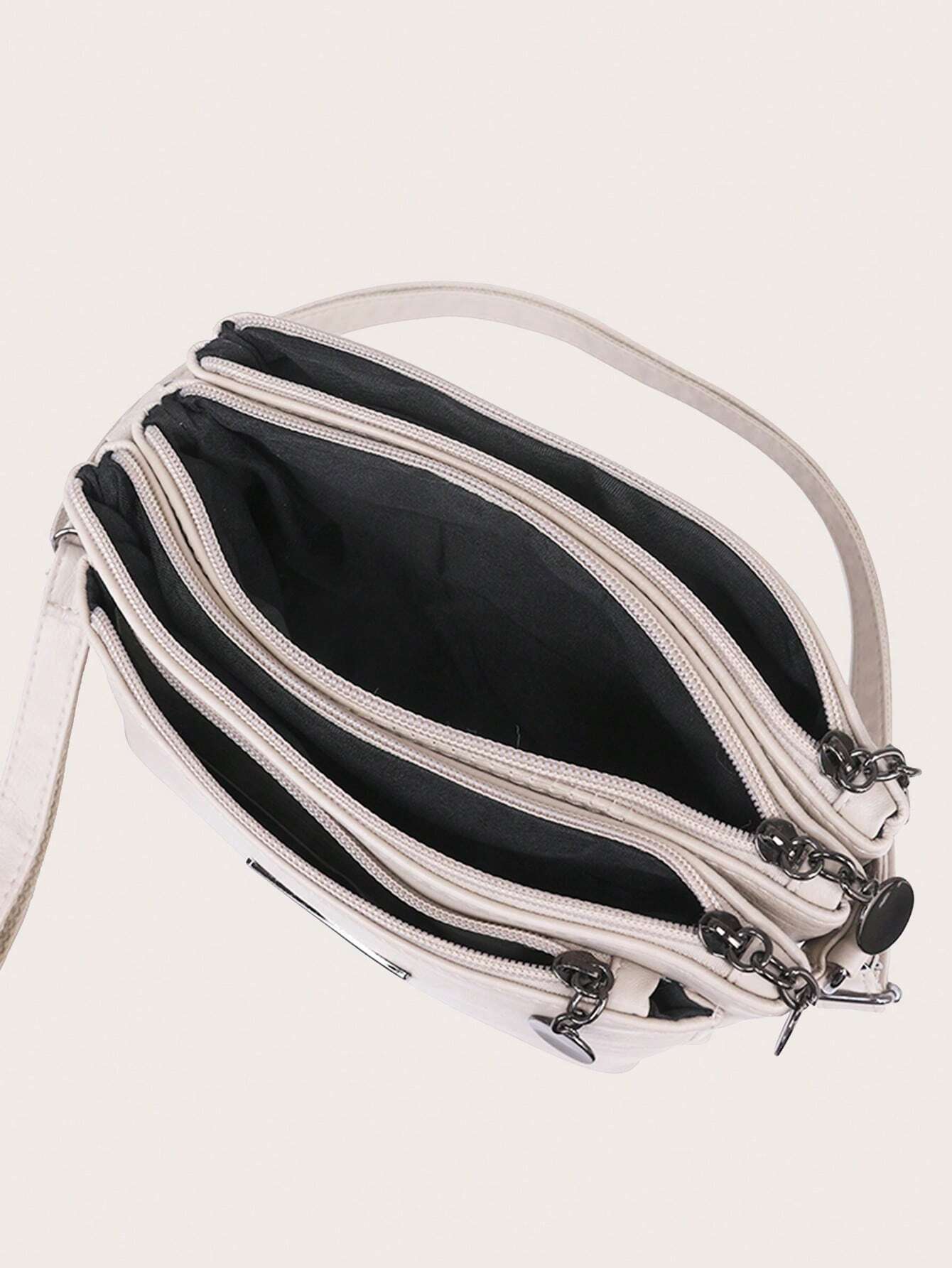 Multifunctional Solid Color Shoulder Bag For Women, Waterproof Crossbody Purse Business Casual Storage Bag, School Commuting Messenger Bag, Black Briefcase For Daily Use, Travel Satchel Bags Multiple Compartments Holiday Gift