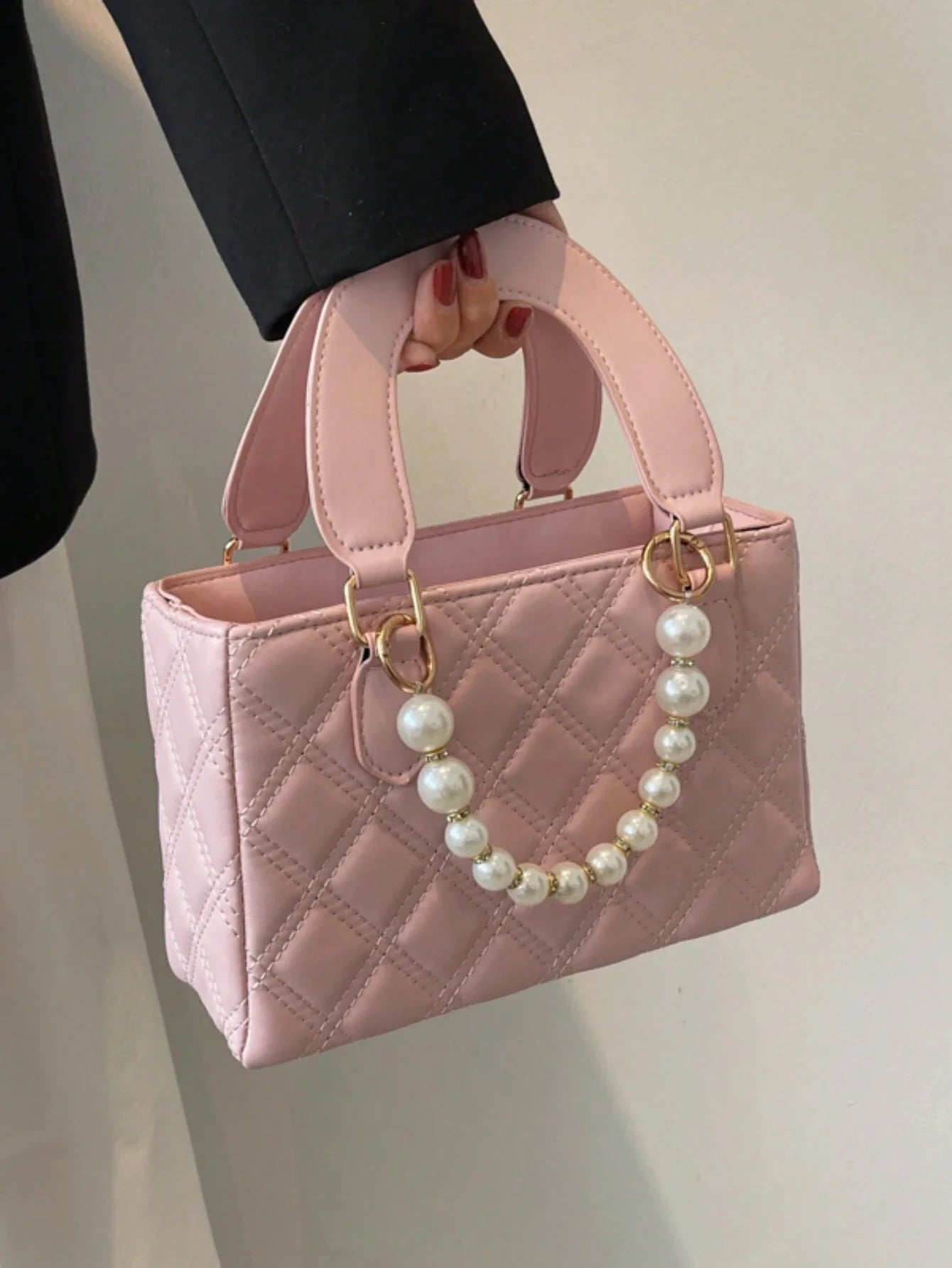 Fashionable New High-End Texture, Simple And Versatile, Casual Solid Color, Versatile, Lightweight, Small Square Bag, Handbag, Crossbody Bag, Elegant Small Square Bag