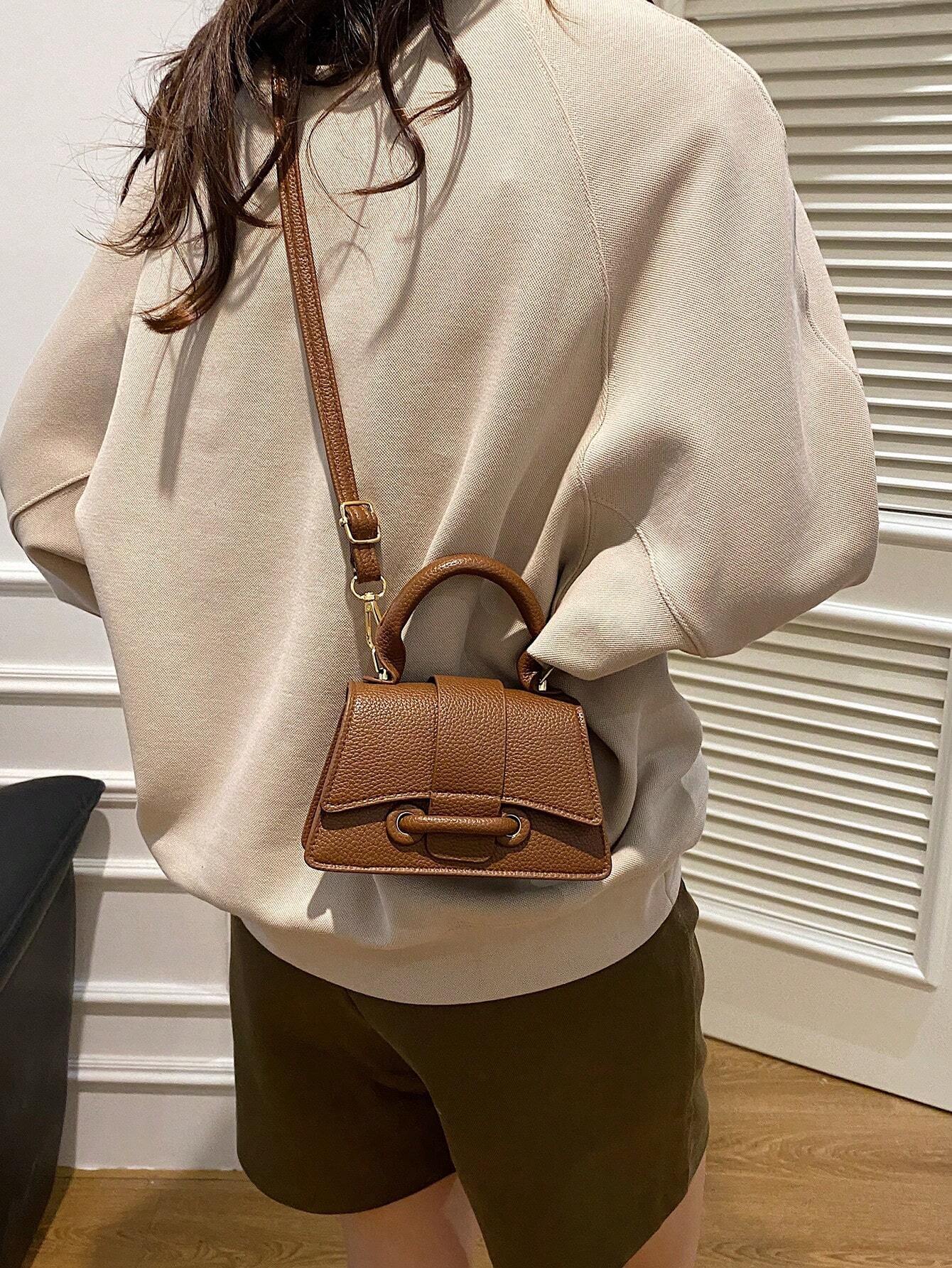 Fashion Small Square Bag Minimalist Chic Mini Handbag Versatile Fashion Shoulder & Crossbody Bag, Floral Pattern For Women
