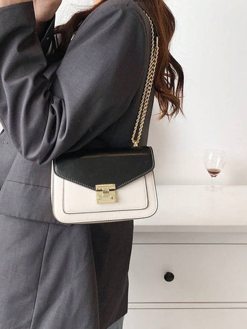 Synthetic Leather Chain Decor Clutches For Women  VL-03