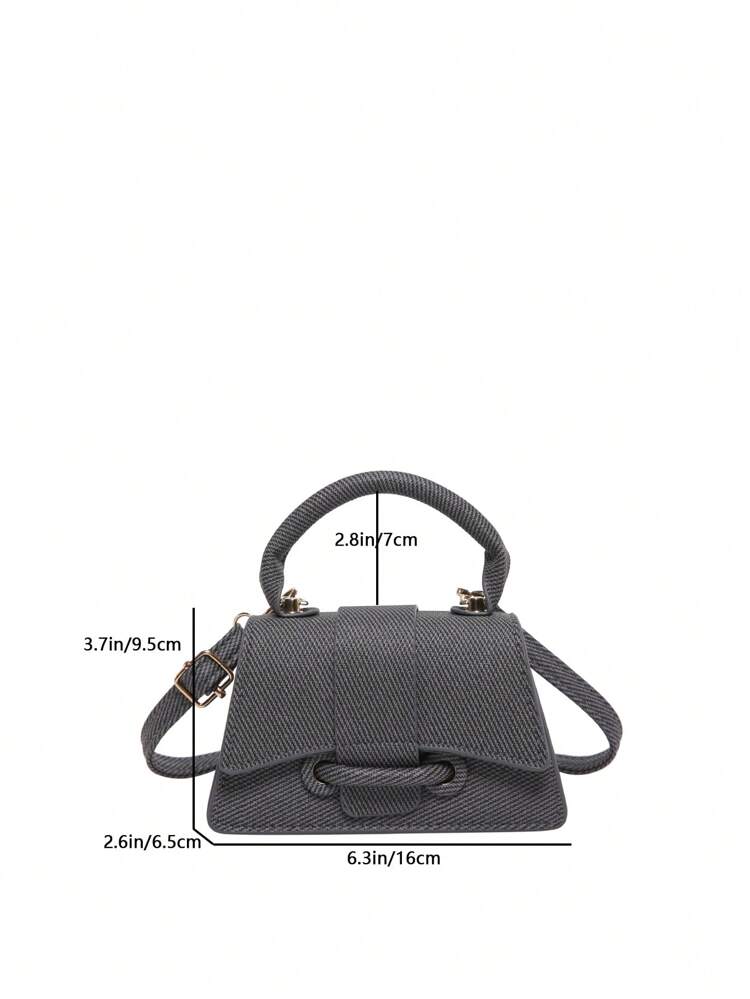 Cross Body Grey Small Square Bags For Women