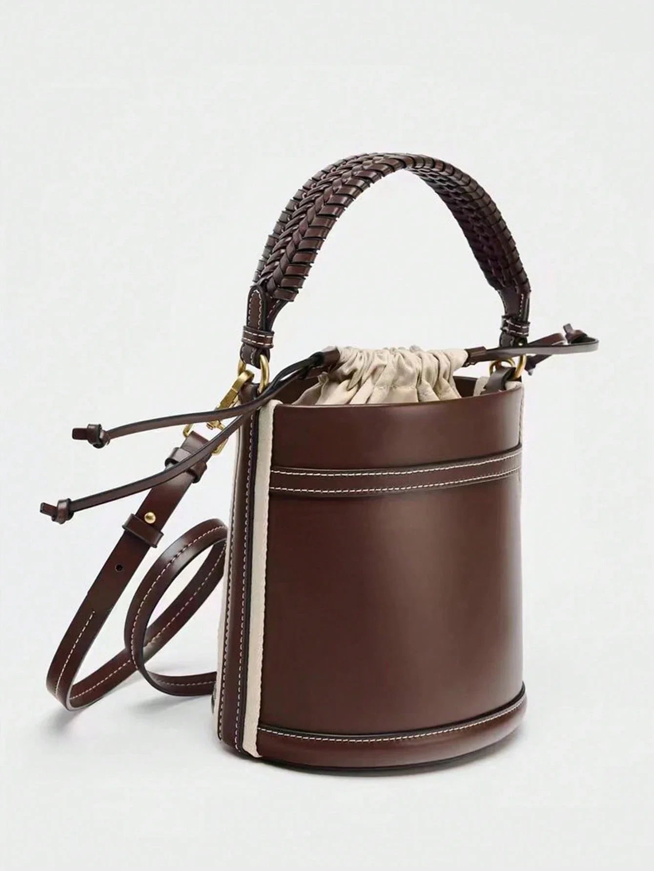New Fashion Classic All-Match Solid Color PU Waterproof Fabric Women's Handbag - 5