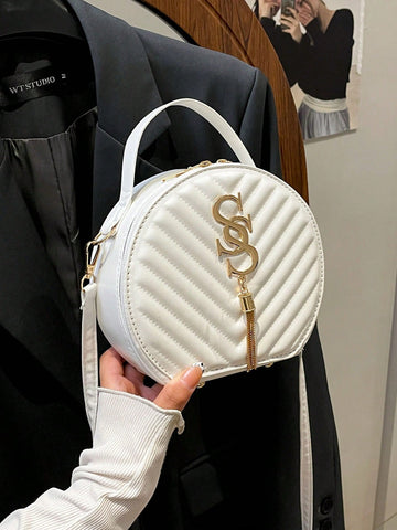 Round Design Lady Handbag Vintage PU Shoulder Bag For Women Fashion Clutch Purses Crossbody Bag Female Travel Totes
