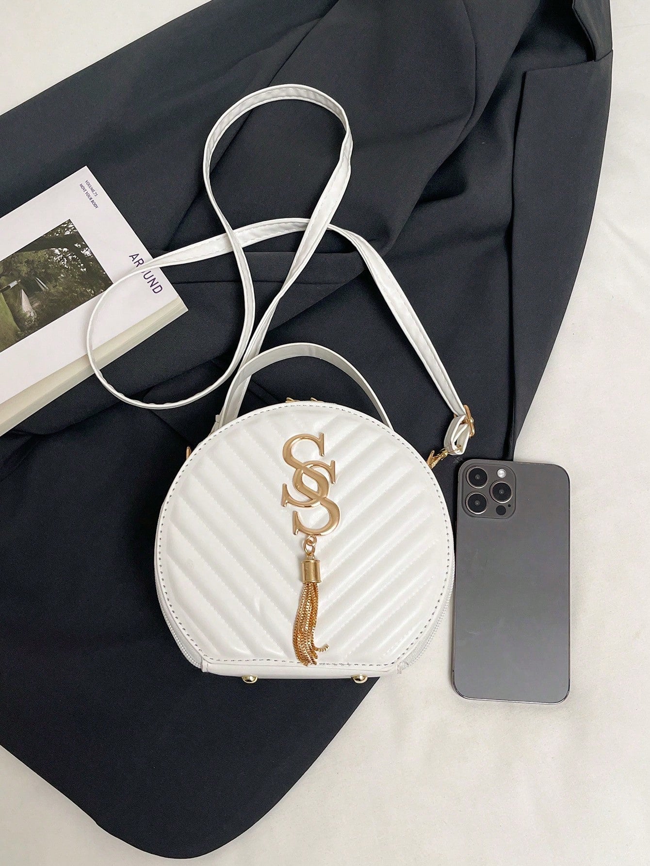 Round Design Lady Handbag Vintage PU Shoulder Bag For Women Fashion Clutch Purses Crossbody Bag Female Travel Totes