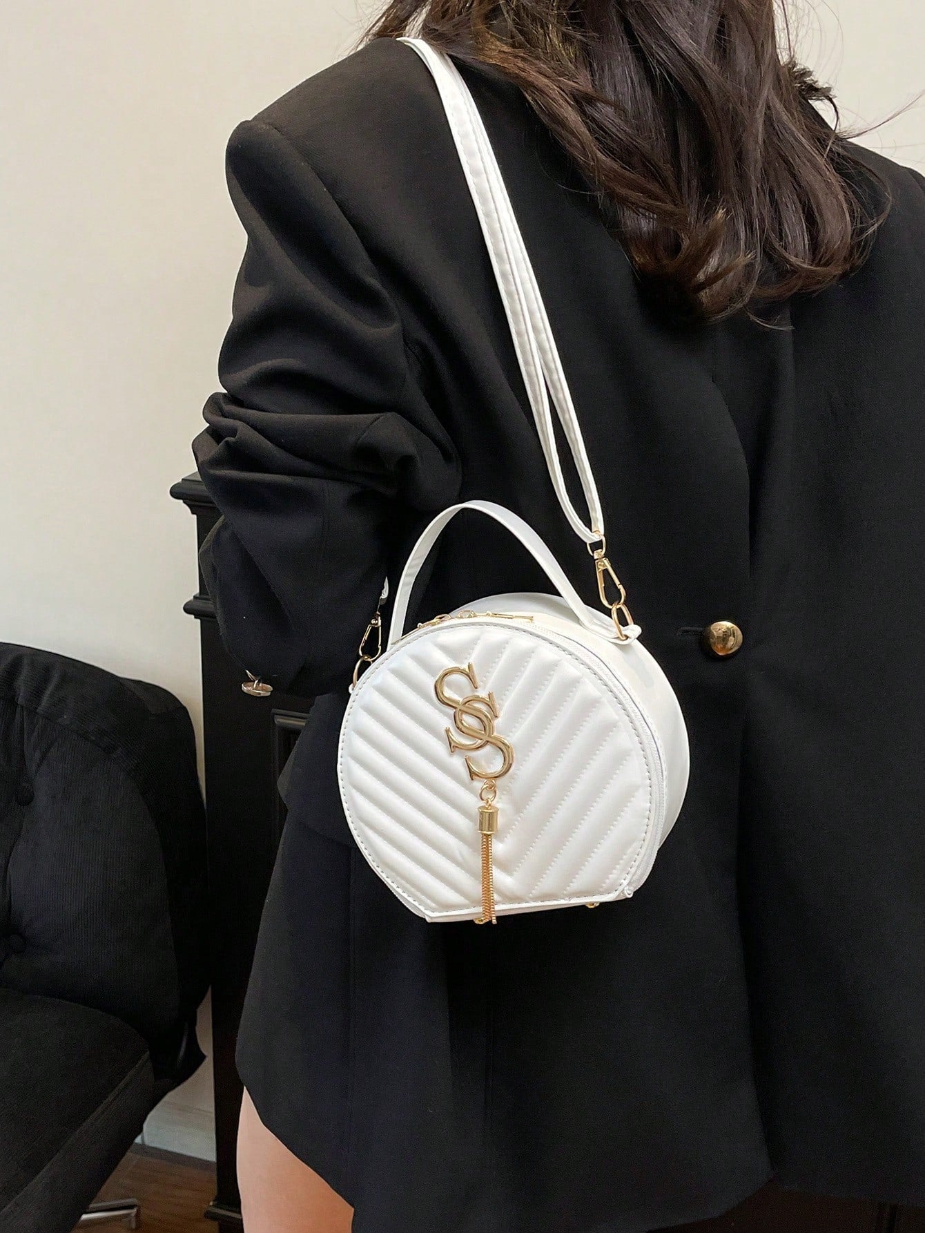 Round Design Lady Handbag Vintage PU Shoulder Bag For Women Fashion Clutch Purses Crossbody Bag Female Travel Totes