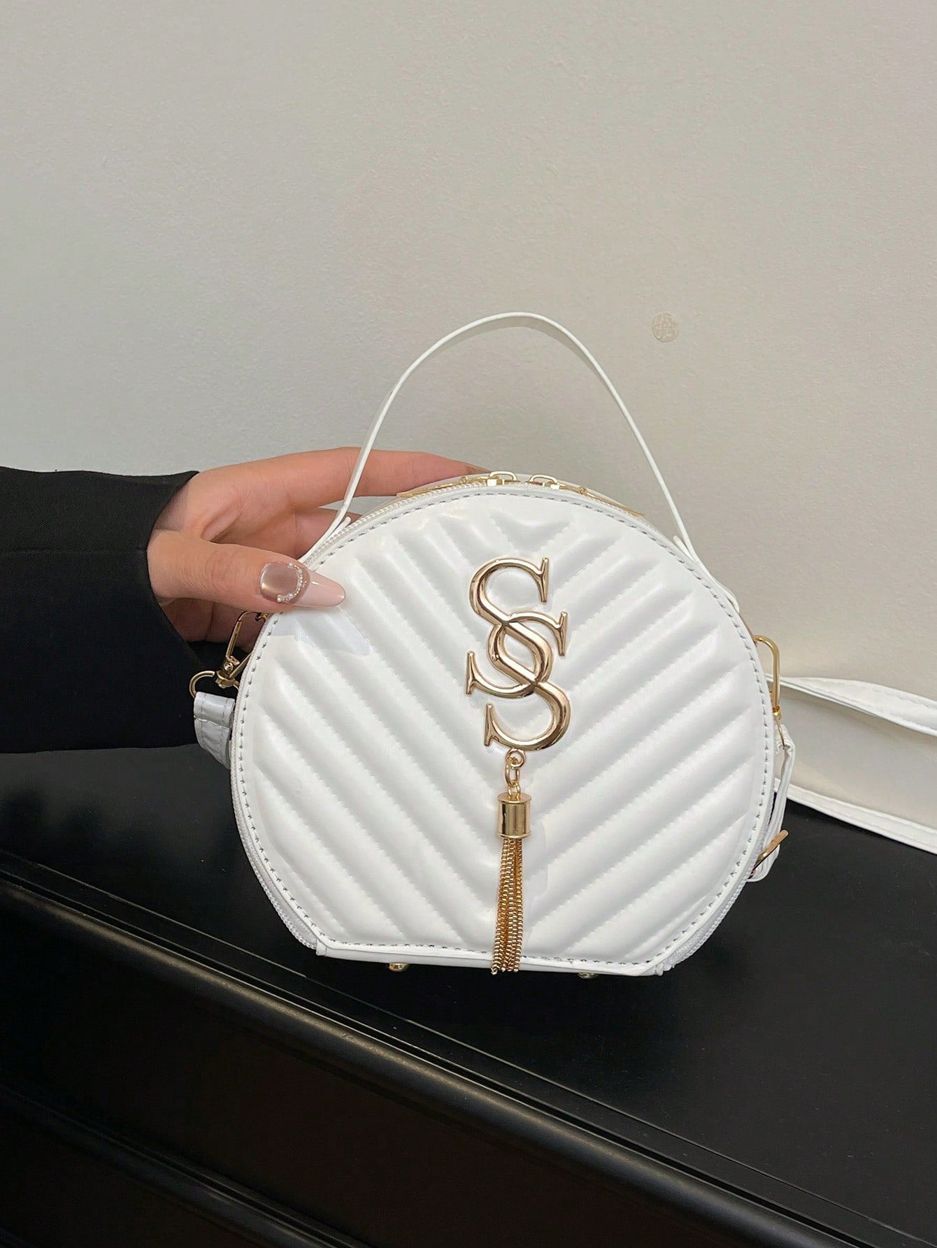 Round Design Lady Handbag Vintage PU Shoulder Bag For Women Fashion Clutch Purses Crossbody Bag Female Travel Totes