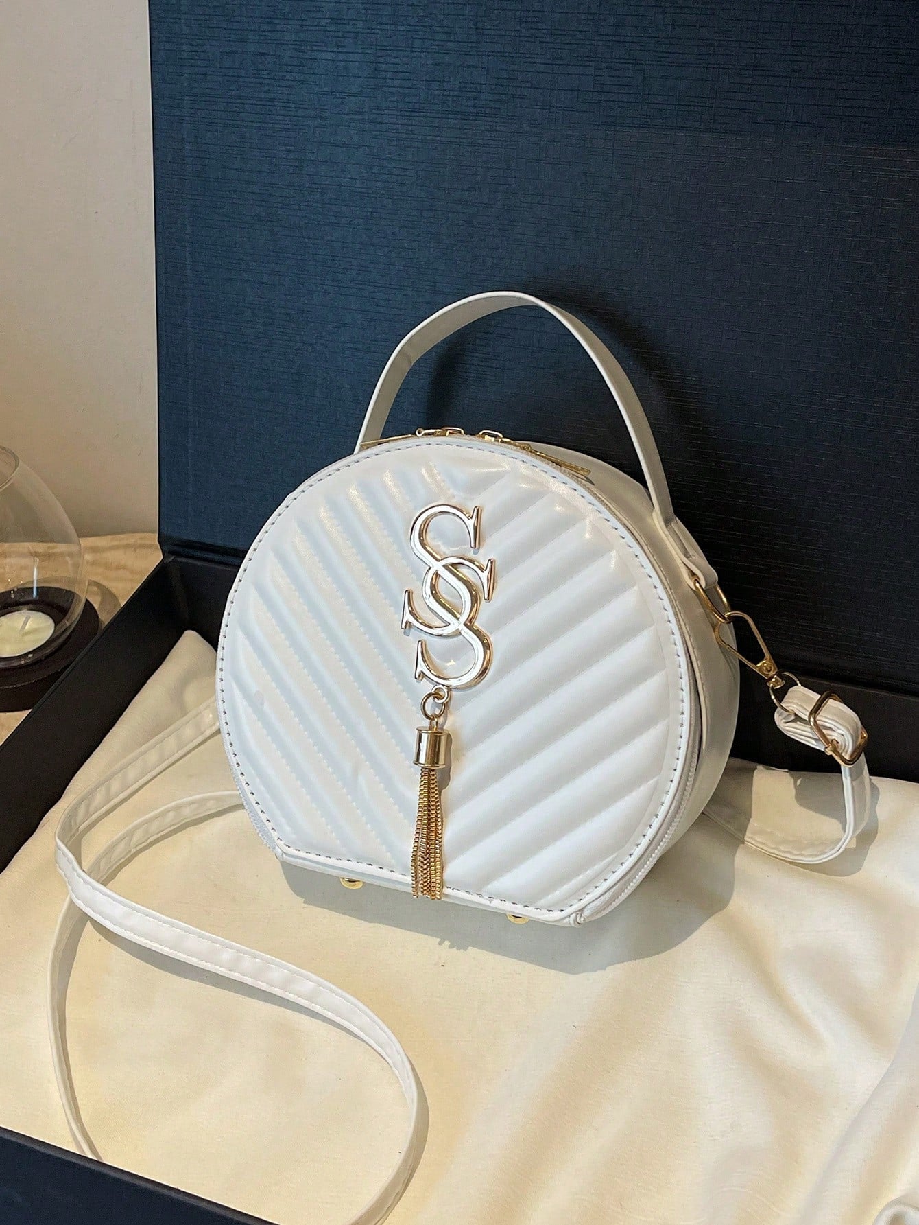 Round Design Lady Handbag Vintage PU Shoulder Bag For Women Fashion Clutch Purses Crossbody Bag Female Travel Totes