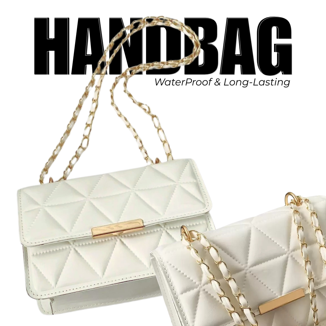 Quilted Charm Flap Bag with Metal Decor Chain