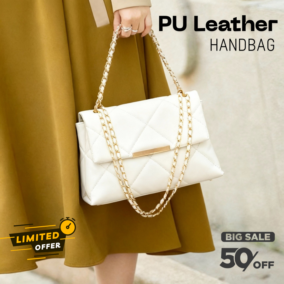 Chic Designer Inspired Crossbody Quilted Flap Bag