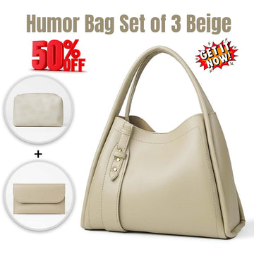 Humor bag set of 3 beige