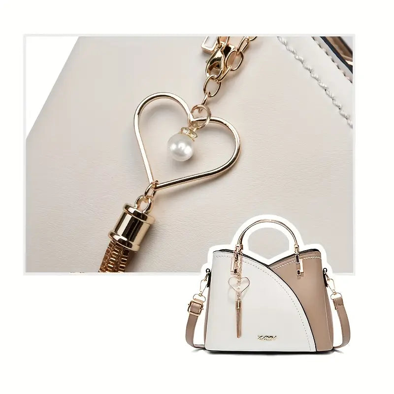 2025 New Fashion Color Block Small Size Women's Shoulder Bag Crossbody Handbag